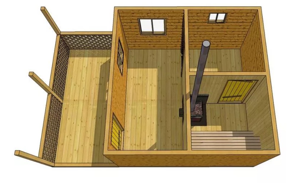 Баня своими руками проекты 6х4